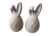 Opakowanie Figurka zając pokryta materiałem 7x7x14cm