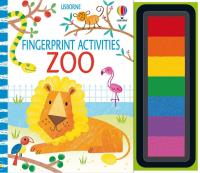 Fingerprint Acivities Zoo. Autor: Watt Fiona, Candice Whatmore. SmakLiter.pl Okładka książki Fingerprint Acivities Zoo