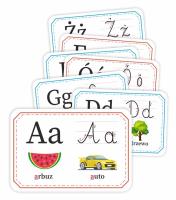 Fiszki - Alfabet 32 karty. Wydawca: LearnHow. SmakLiter.pl Opakowanie Fiszki - Alfabet 32 karty