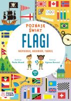 Flagi. Poznaję świat z naklejkami. Autor: Paola Misesti. SmakLiter.pl Okładka książki Flagi. Poznaję świat z naklejkami