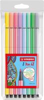 Opakowanie Flamaster pen 68 pastel op.8szt