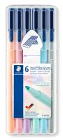 Opakowanie Flamaster Triplus 1 mm PASTEL 6 szt. w etui Staedtler