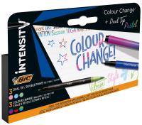 Opakowanie Flamastry BIC Intensity Color Change+Pastel Dual Tip 6 sztuk