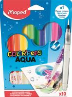 Flamastry Colorpeps Aqua 10szt MAPED. Wydawca: Maped. SmakLiter.pl Opakowanie Flamastry Colorpeps Aqua 10szt MAPED