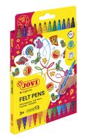 Flamastry dwustronne 12 kolorów JOVI. Wydawca: JOVI. SmakLiter.pl Opakowanie Flamastry dwustronne 12 kolorów JOVI
