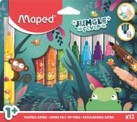 Flamastry Jumbo Jungle Fever 12szt MAPED. Wydawca: Maped. SmakLiter.pl Opakowanie Flamastry Jumbo Jungle Fever 12szt MAPED