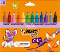 Flamastry Kids Comford Jumbo 12 kolorów BIC. Wydawca: Bic. SmakLiter.pl Opakowanie Flamastry Kids Comford Jumbo 12 kolorów BIC