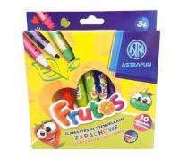 Flamastry okrągłe zapachowe stemple 10kol ASTRA. Wydawca: ASTRA papiernicze. SmakLiter.pl Opakowanie Flamastry okrągłe zapachowe stemple 10kol ASTRA