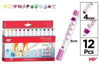 Opakowanie Flamastry z pieczątkami 12 kolorów