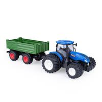 Flota miejska - Traktor RC niebieski + przyczepa. Wydawca: Dumel. SmakLiter.pl Opakowanie Flota miejska - Traktor RC niebieski + przyczepa