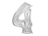 Opakowanie Forma 4 dla balonów lateksowych srebrna