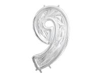 Opakowanie Forma 9 dla balonów lateksowych srebrna 126cm