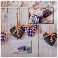 Opakowanie Fotoalbum kieszeniowy szyty niebieskie serca