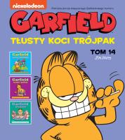 Garfield T.14 Tłusty koci trójpak. Autor: Jim Davis, Piotr W. Cholewa. SmakLiter.pl Okładka książki Garfield T.14 Tłusty koci trójpak