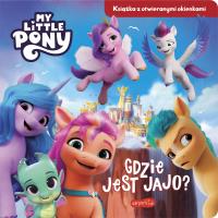 Gdzie jest jajo? My Little Pony. Nowe pokolenie. Książka z otwieranymi okienkami. Autor: Opracowanie zbiorowe. SmakLiter.pl Okładka książki Gdzie jest jajo? My Little Pony. Nowe pokolenie. Książka z otwieranymi okienkami