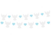 Opakowanie Girlanda papierowa Aniołki niebieskie serduszka