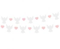 Opakowanie Girlanda papierowa Aniołki różowe serduszka 150cm