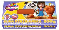 Glina rzeźbiarska samoutwardzalna terakotowa 500g.Otocki. Wydawca: Otocki. SmakLiter.pl Opakowanie Glina rzeźbiarska samoutwardzalna terakotowa 500g.Otocki