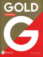 Gold B1 Preliminary New Edition Coursebook. Autor: Walsh Clare, Warwick Lindsay. SmakLiter.pl Okładka książki Gold B1 Preliminary New Edition Coursebook