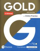 Gold C1 Advanced with Online Practice Coursebook. Autor: Burgess Sally, Thomas Amanda. SmakLiter.pl Okładka książki Gold C1 Advanced with Online Practice Coursebook