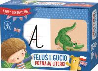 Gra Feluś i Gucio poznają literki. Autor: Justyna Kesler. SmakLiter.pl Okładka książki Gra Feluś i Gucio poznają literki