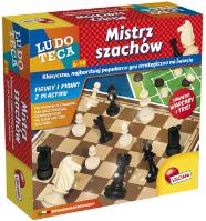 Gra Mistrz szachów Ludoteca. Wydawca: Lisciani. SmakLiter.pl Opakowanie Gra Mistrz szachów Ludoteca