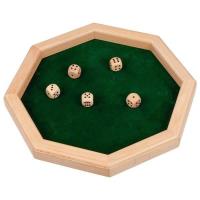 Opakowanie Gra w kości z drewnianą podstawką