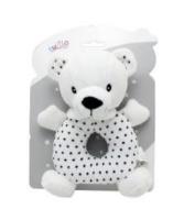 Opakowanie Grzechotka miś blac&white 18cm