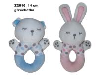 Opakowanie Grzechotka zwierzęta 14cm MIX