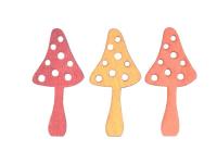 Opakowanie Grzyby dekoracja drewniana 4cm 12szt