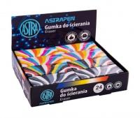 Opakowanie Gumka kolorowe paski (24szt) ASTRA