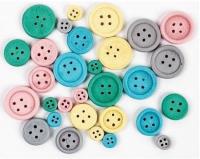 Opakowanie Guziki drewnianie 01 pastel