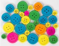 Opakowanie Guziki drewnianie 02 neon