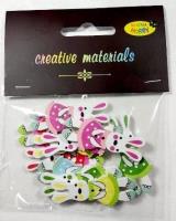 Guziki ozdobne Króliczki 45mm 10szt. Wydawca: Galeria Hobby. SmakLiter.pl Opakowanie Guziki ozdobne Króliczki 45mm 10szt