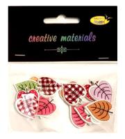 Guziki ozdobne Listki 25mm 15szt. Wydawca: Galeria Hobby. SmakLiter.pl Opakowanie Guziki ozdobne Listki 25mm 15szt