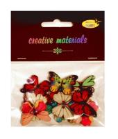 Opakowanie Guziki ozdobne Motyle retro 28mm 15szt