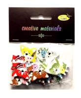 Guziki ozdobne Pieski 25mm 15szt. Wydawca: Galeria Hobby. SmakLiter.pl Opakowanie Guziki ozdobne Pieski 25mm 15szt