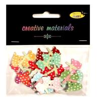 Guziki ozdobne Pieski 28x20mm 15szt. Wydawca: Galeria Hobby. SmakLiter.pl Opakowanie Guziki ozdobne Pieski 28x20mm 15szt