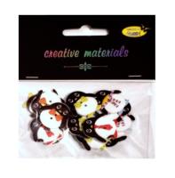 Guziki ozdobne Pingwin 25mm 15szt. Wydawca: Galeria Hobby. SmakLiter.pl Opakowanie Guziki ozdobne Pingwin 25mm 15szt