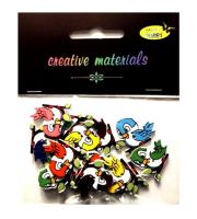 Guziki ozdobne Ptaszki 2 25x15mm 15szt. Wydawca: Galeria Hobby. SmakLiter.pl Opakowanie Guziki ozdobne Ptaszki 2 25x15mm 15szt