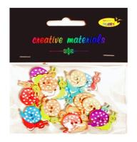 Guziki ozdobne Ślimak 20x15mm 15szt. Wydawca: Galeria Hobby. SmakLiter.pl Opakowanie Guziki ozdobne Ślimak 20x15mm 15szt