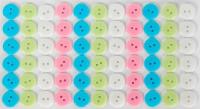 Opakowanie Guziki plastikowe samoprzylepne 02 pastel