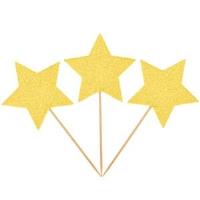 Opakowanie Gwiazdki na piku 8szt złote