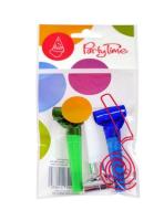 Gwizdki metaliczne 3szt MIX. Wydawca: ARPEX. SmakLiter.pl Opakowanie Gwizdki metaliczne 3szt MIX