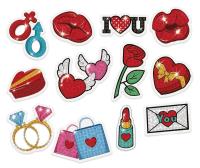 Haft diamentowy - naklejki love. Wydawca: Dalprint. SmakLiter.pl Opakowanie Haft diamentowy - naklejki love