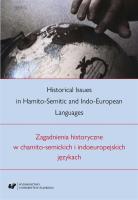 Okładka książki Historical Issues in Hamito-Semitic and Indo...