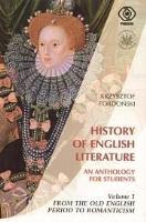 Okładka książki History of english literature vol.1