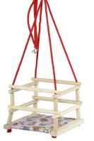 Huśtawka drewniana z poduszką. Wydawca: Baczek. SmakLiter.pl Opakowanie Huśtawka drewniana z poduszką