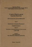 Inventory of Ioannes Dantiscus' Correspondence, part 4, vol. 2. Wydawca: Wydawnictwa Uniwersytetu Warszawskiego. SmakLiter.pl Opakowanie Inventory of Ioannes Dantiscus' Correspondence, part 4, vol. 2