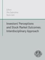 Investors' Perceptions and Stock Market Outcomes. Autor: red. Martin Dahl, Olha Zadorozhna. SmakLiter.pl Okładka książki Investors' Perceptions and Stock Market Outcomes